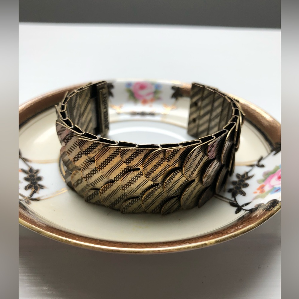 Jewelmint Gold Bronze Layered Cuff Bracelet
